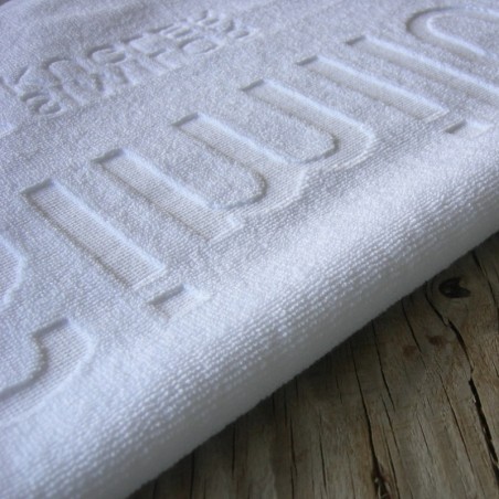 100% Cotton Woven Embossed Logo Jacquard Hotel Towel