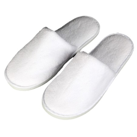 Luxury Soft Coral Fleece Closed Toe Disposable Slippers